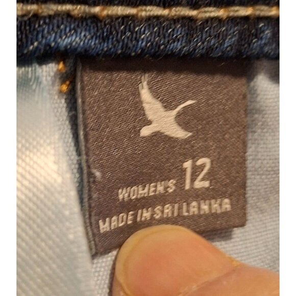 Eddie Bauer Womens Slightly Curvy Straight Leg Blue Jeans Size 12 - Picture 8 of 9